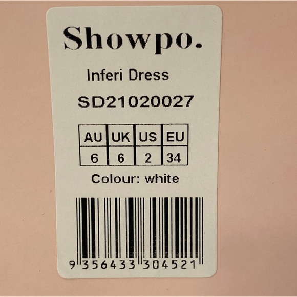 NWT Showpo Inferi Dress in White Sz 2 - Picture 15 of 16